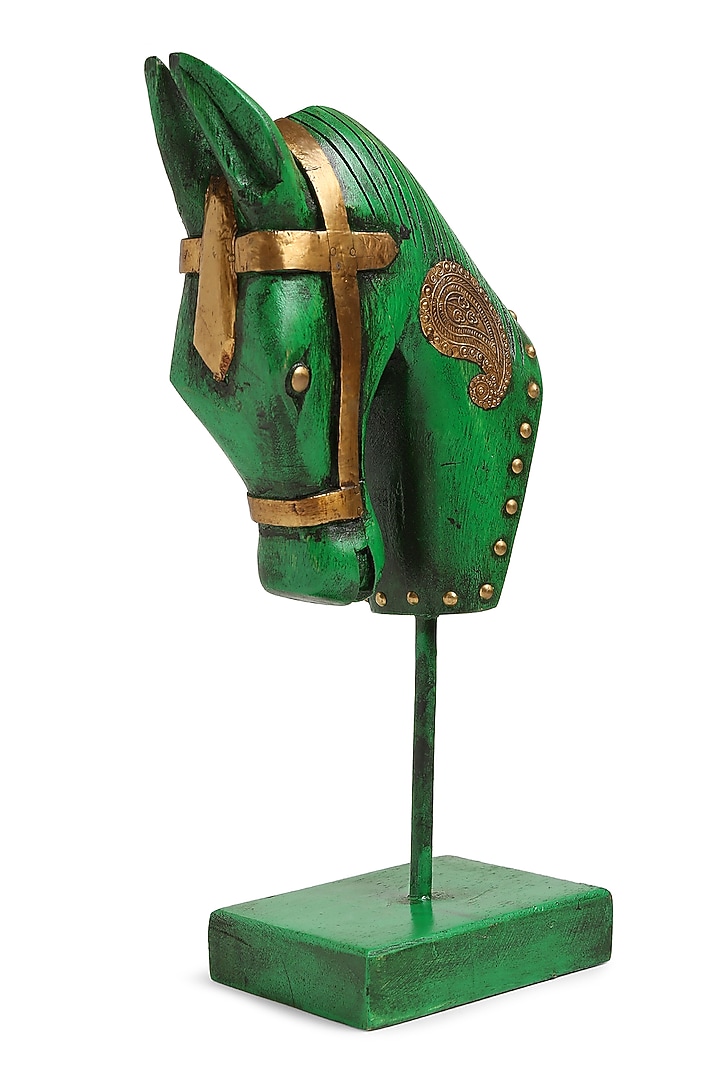 Green Wooden Table Decor Horse by Amoliconcepts at Pernia's Pop Up Shop