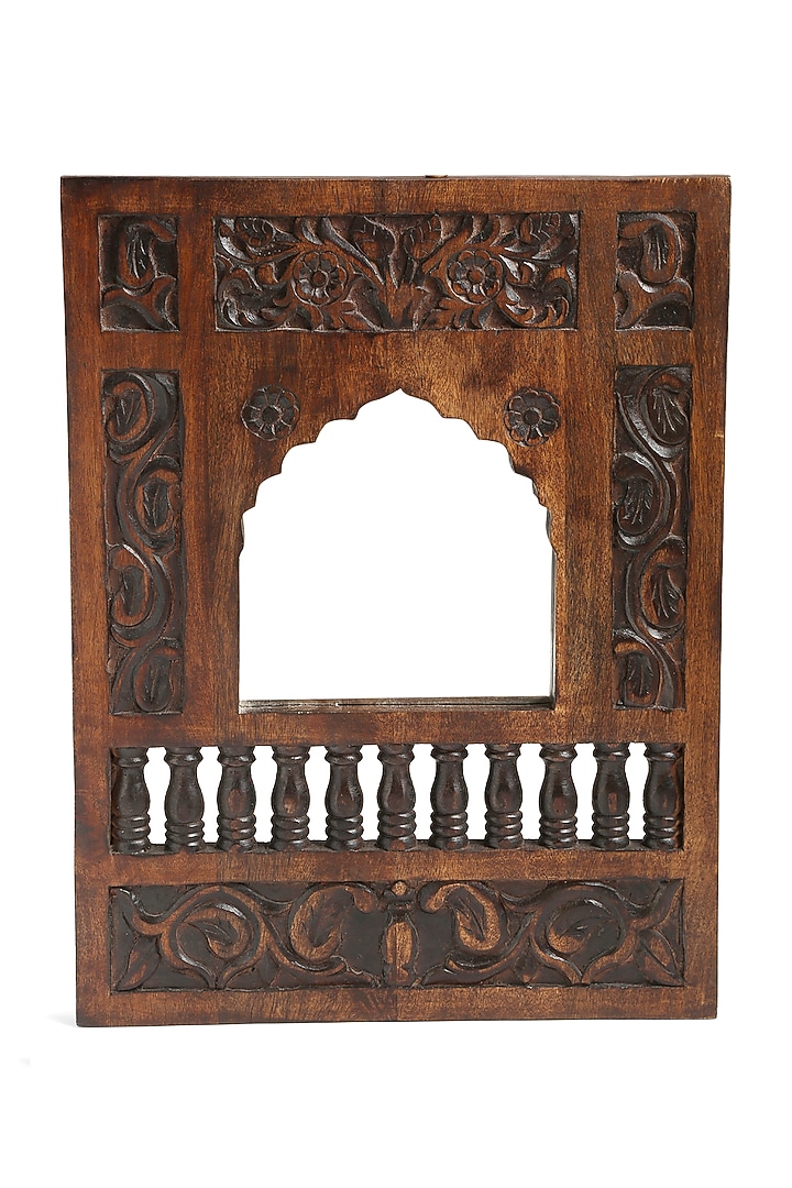 Walnut Mango Wood Handcrafted Mirror by Amoliconcepts at Pernia's Pop Up Shop