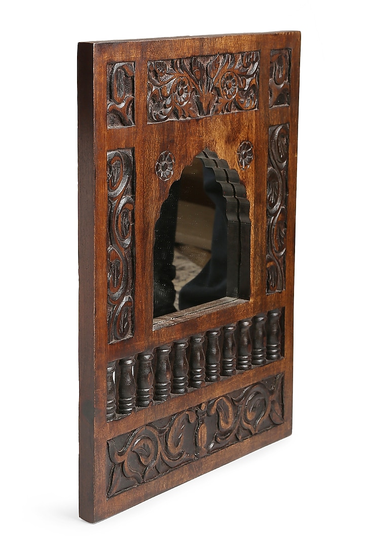 Walnut Mango Wood Handcrafted Mirror by Amoliconcepts at Pernia's Pop Up Shop