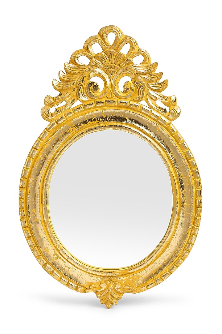 Yellow & Gold MDF Decorative Wall Mirror by Amoliconcepts at Pernia's Pop Up Shop