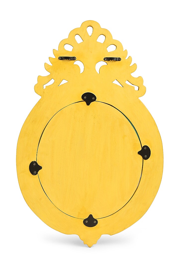 Yellow & Gold MDF Decorative Wall Mirror by Amoliconcepts at Pernia's Pop Up Shop