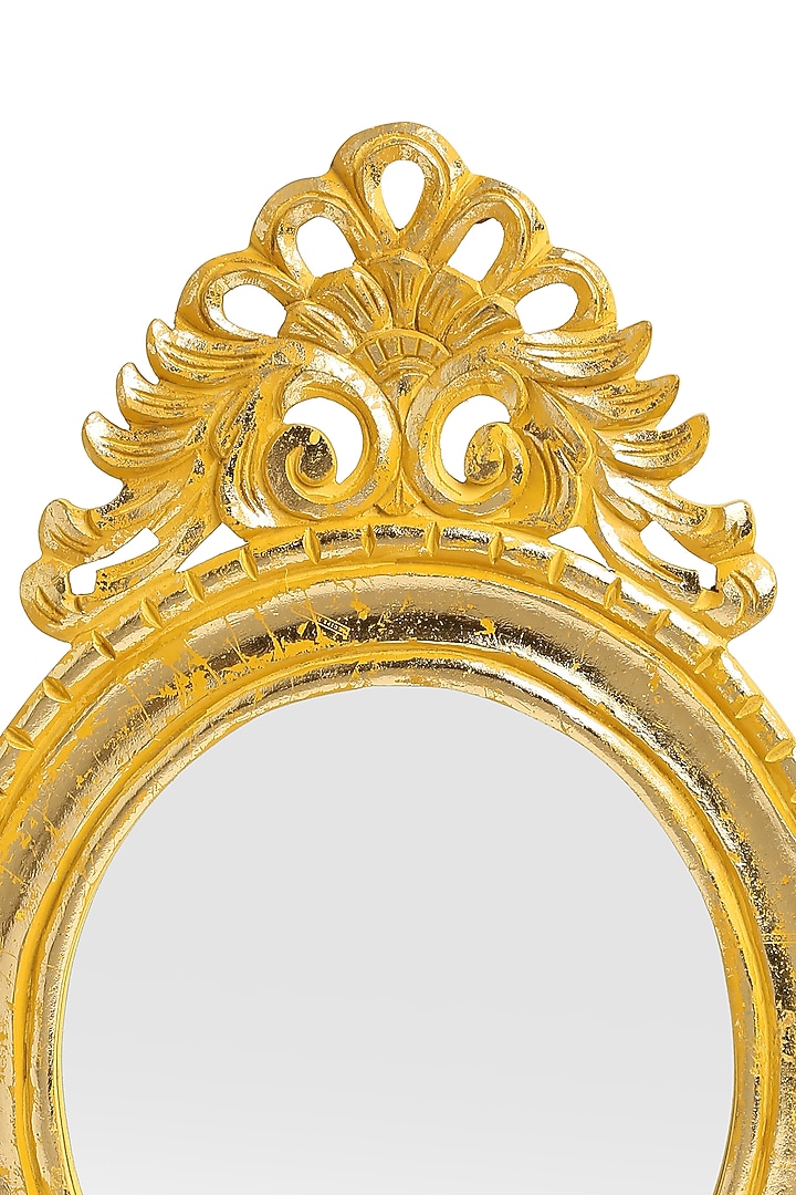 Yellow & Gold MDF Decorative Wall Mirror by Amoliconcepts at Pernia's Pop Up Shop