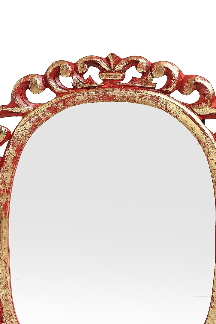 Red & Gold MDF Decorative Wall Mirror by Amoliconcepts at Pernia's Pop Up Shop