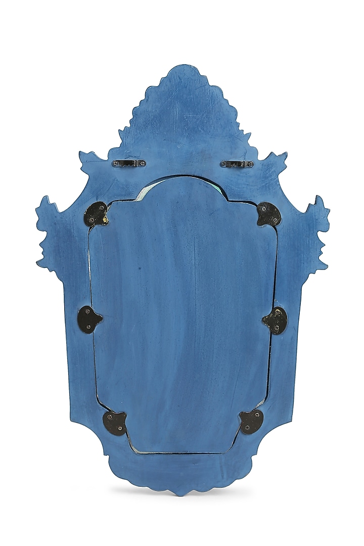 Blue & Gold MDF Decorative Wall Mirror by Amoliconcepts at Pernia's Pop Up Shop
