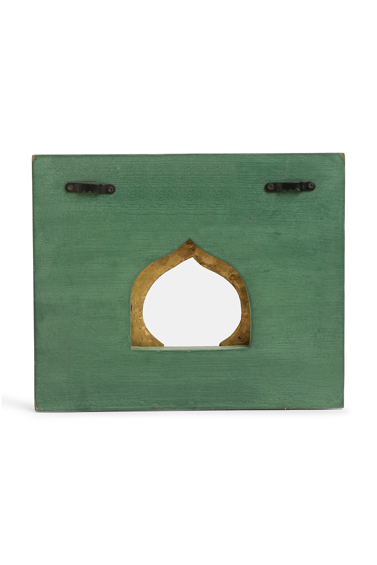 Olive Green & Antique Gold Mango Wood Rustic Mirror by Amoliconcepts at