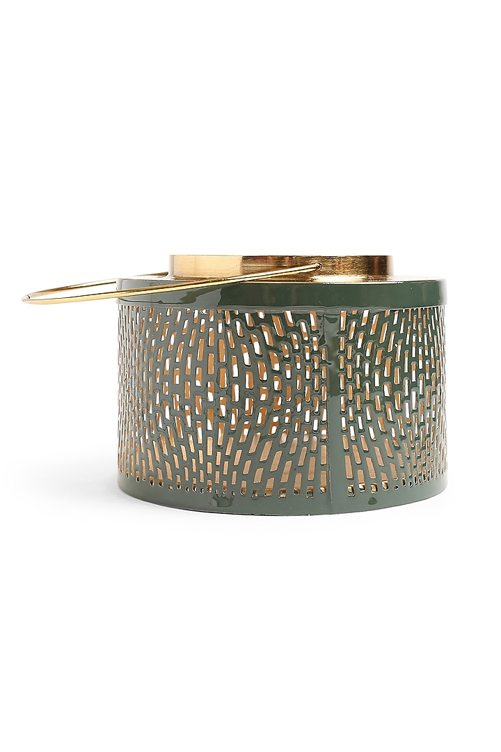 Green & Gold Iron Lantern by Amoliconcepts at Pernia's Pop Up Shop
