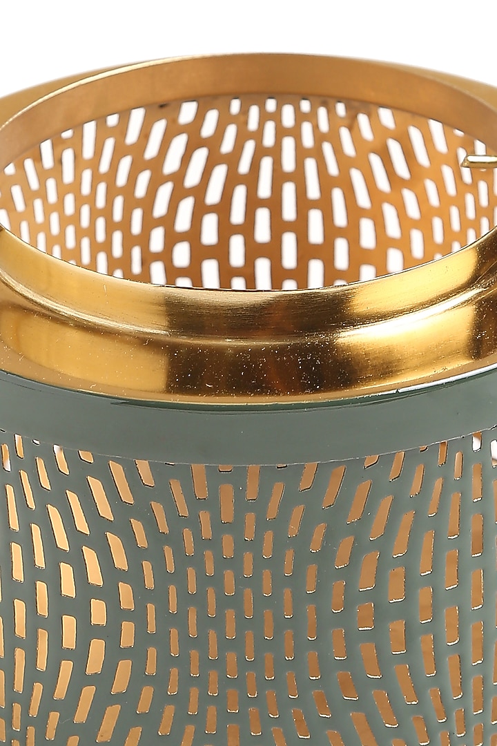 Green & Gold Iron Lantern by Amoliconcepts at Pernia's Pop Up Shop