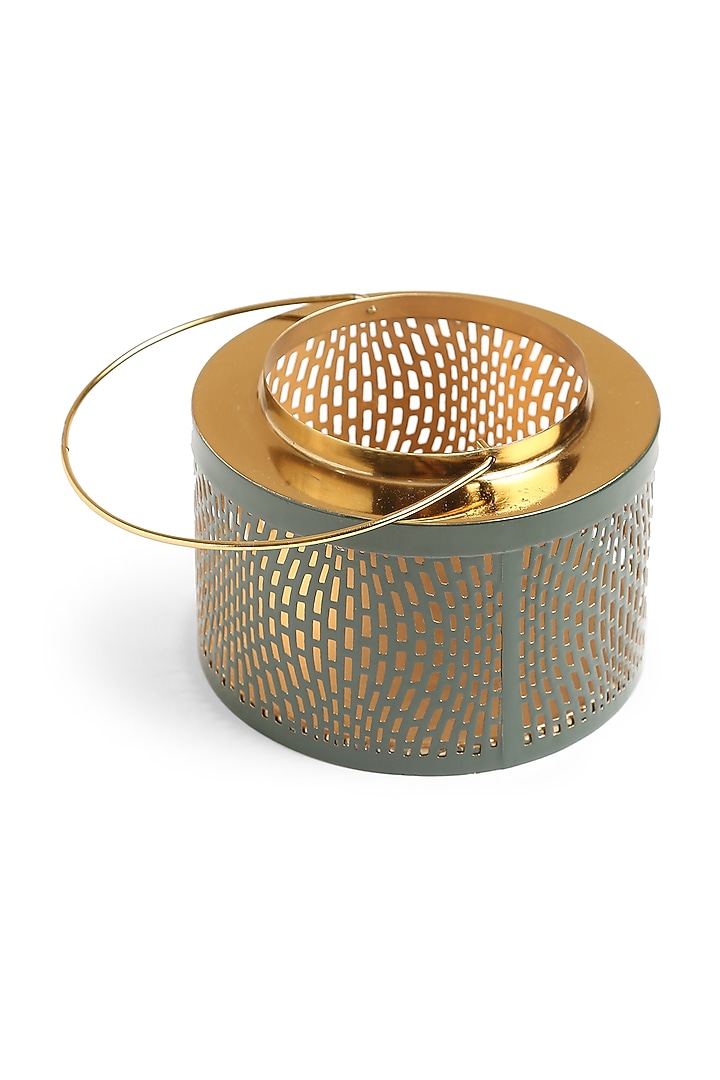Green & Gold Iron Lantern by Amoliconcepts at Pernia's Pop Up Shop