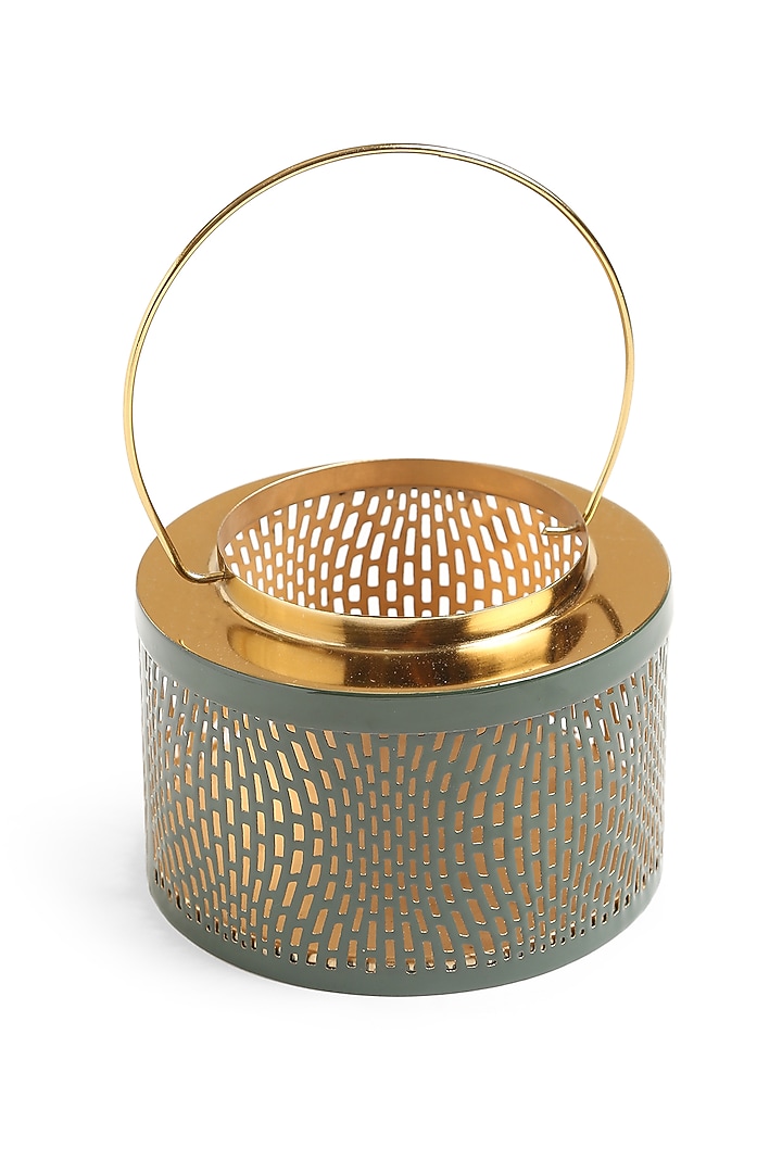 Green & Gold Iron Lantern by Amoliconcepts at Pernia's Pop Up Shop