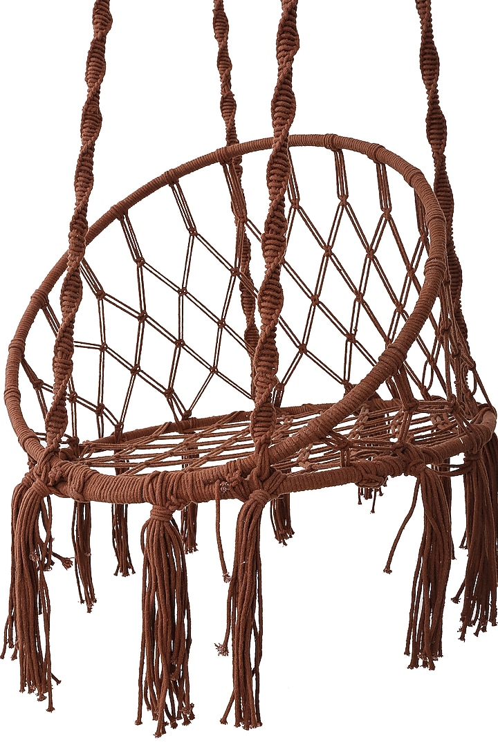 Brown Cotton Macrame Hanging by Amoliconcepts at Pernia's Pop Up Shop