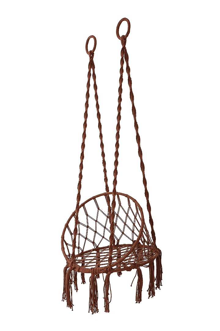 Brown Cotton Macrame Hanging by Amoliconcepts at Pernia's Pop Up Shop