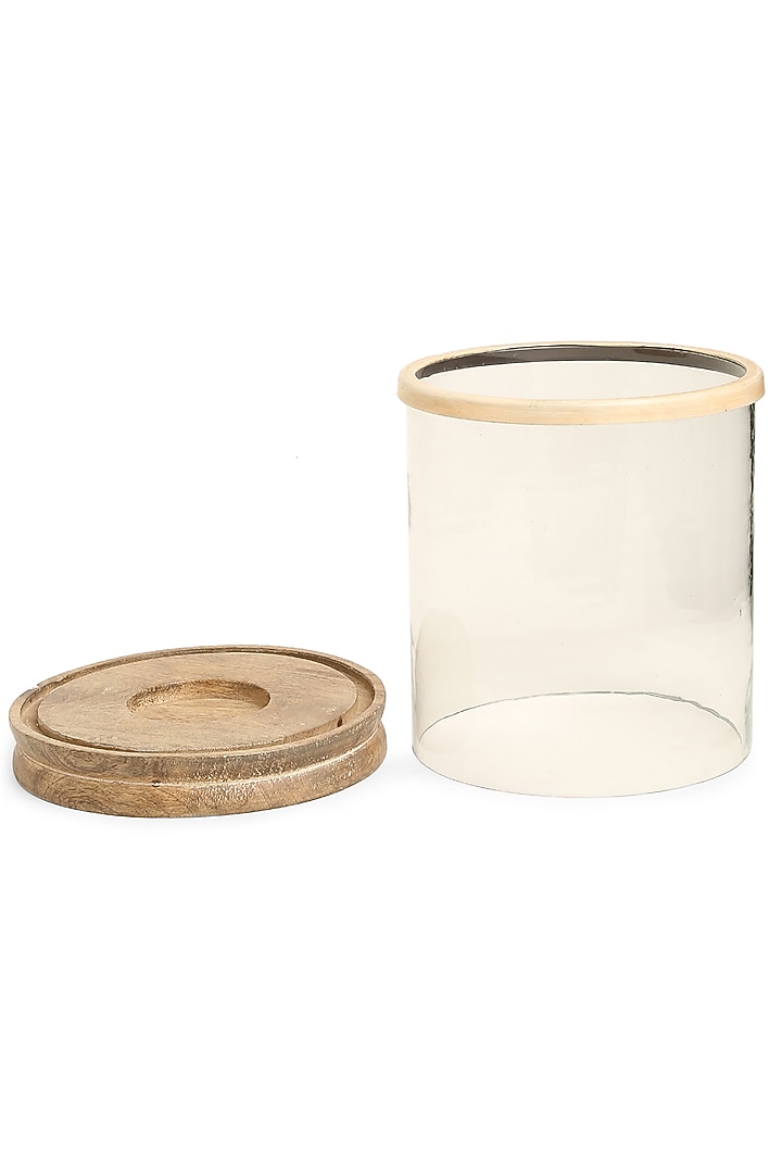 White Glass & Wood Hurricane by Amoliconcepts at Pernia's Pop Up Shop