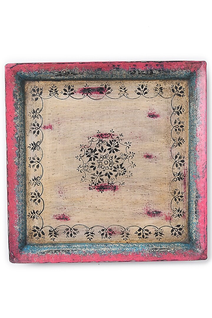 Multi-Colored Iron Hand Painted Platter by Amoliconcepts at Pernia's Pop Up Shop