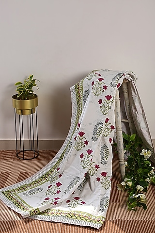Multi-Colored Eco-Friendly Cotton Hand Block Print Dohar by Amoliconcepts