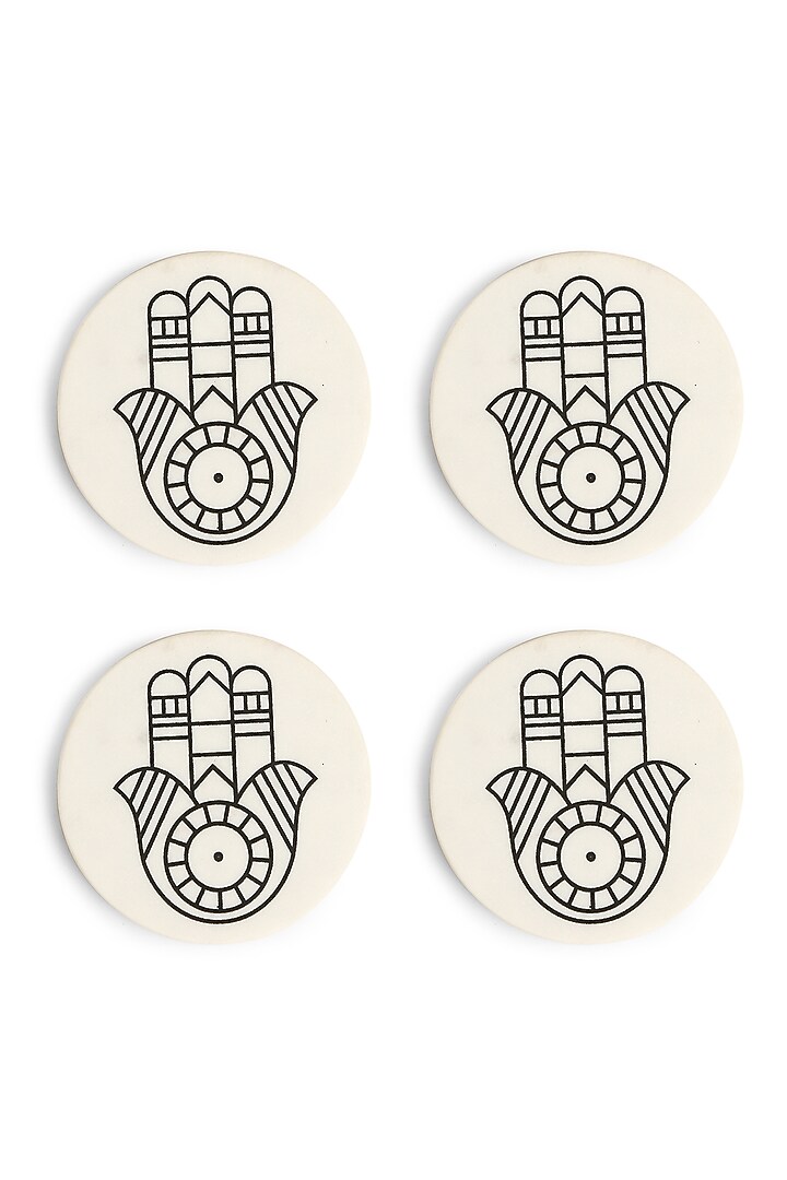 White & Black Marble Coasters Set by Amoliconcepts at Pernia's Pop Up Shop