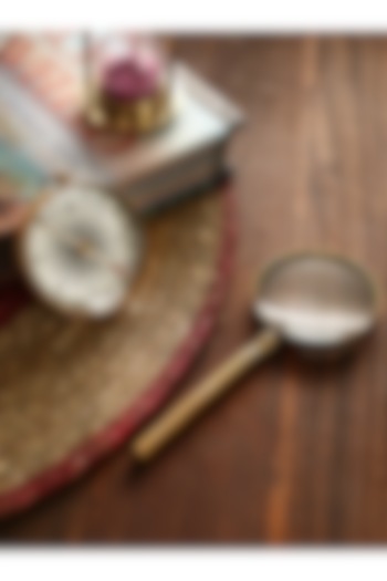 Anituque Gold Brass Magnifying Glass & Compass Gift Set by Amoliconcepts at Pernia's Pop Up Shop