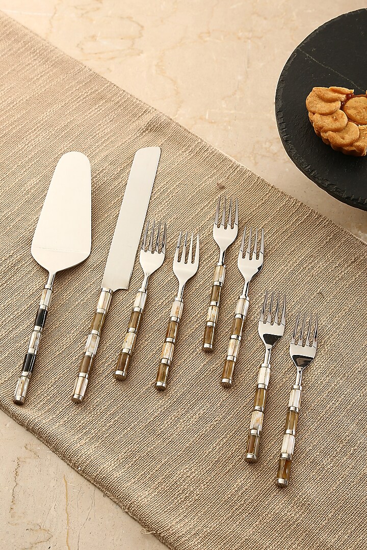 Multi-Colored Stainless Steel Cutlery Set by Amoliconcepts at Pernia's Pop Up Shop