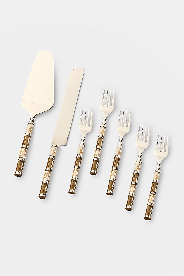 Multi-Colored Stainless Steel Cutlery Set by Amoliconcepts at Pernia's Pop Up Shop