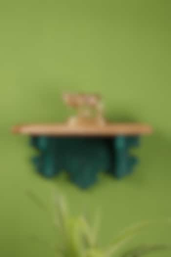 Green Wood Handcrafted Wall Shelf by Amoliconcepts at Pernia's Pop Up Shop