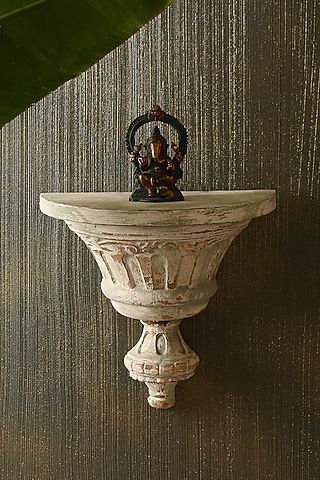 White Wood Handcrafted Wall Decor by Amoliconcepts