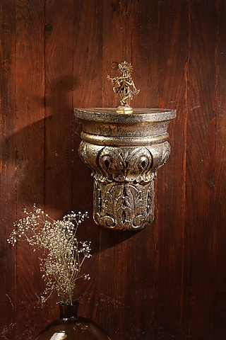 Antique Gold Wood Handcrafted Wall Decor by Amoliconcepts