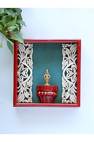 Red & Blue Wood Handcrafted Wall Decor by Amoliconcepts