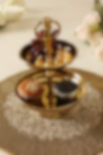 Golden Stainless Steel Cake Stand by Amoliconcepts at Pernia's Pop Up Shop