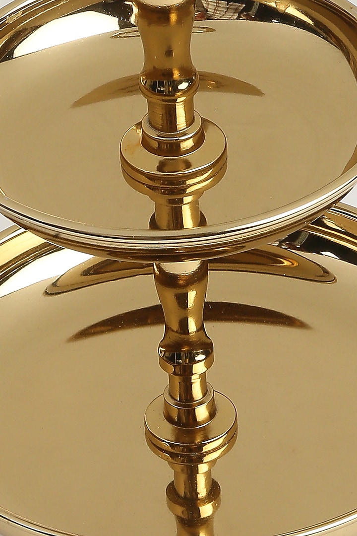 Golden Stainless Steel Cake Stand by Amoliconcepts at Pernia's Pop Up Shop