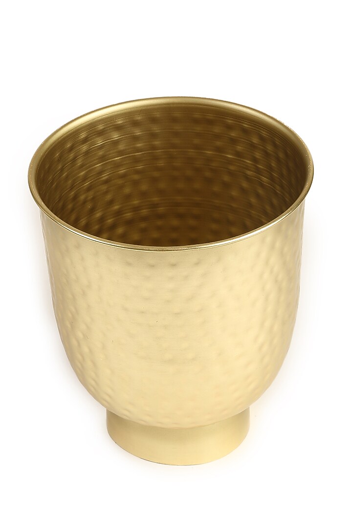 Matte Gold Finished Planter Bucket by Amoliconcepts at Pernia's Pop Up Shop