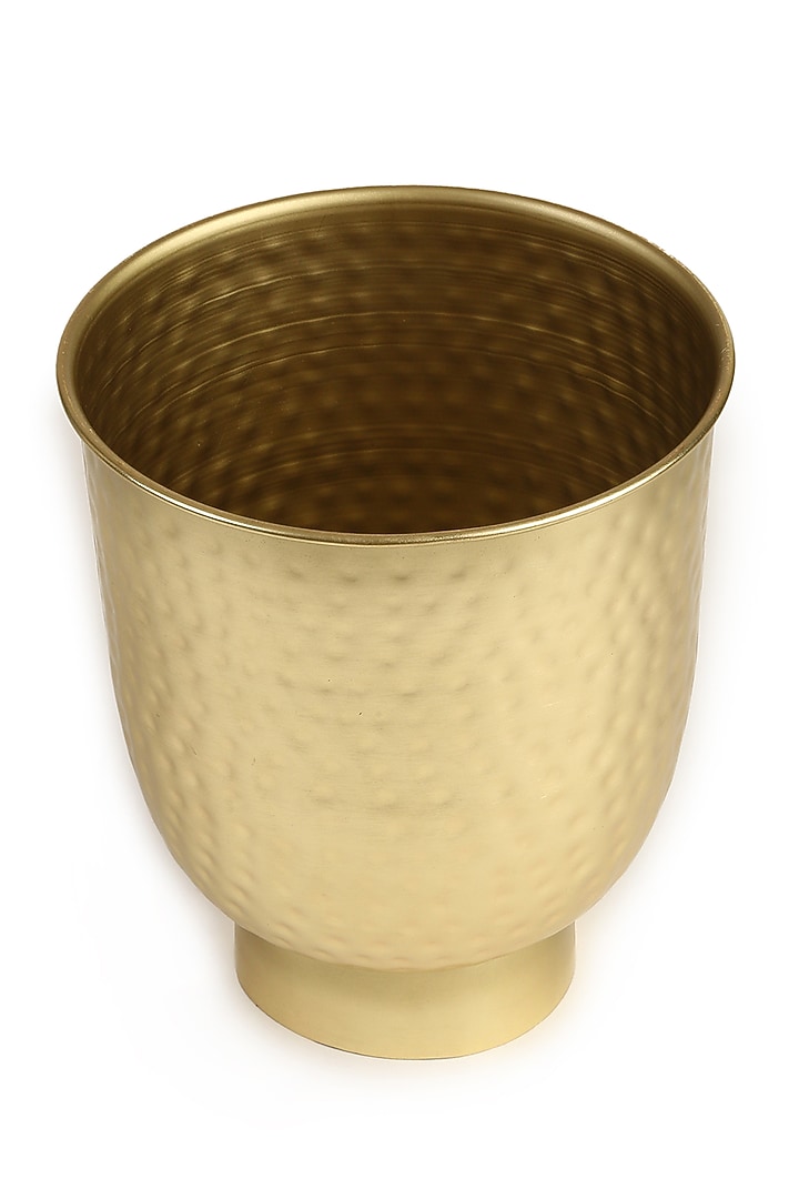 Matte Gold Finished Planter Bucket by Amoliconcepts at Pernia's Pop Up Shop