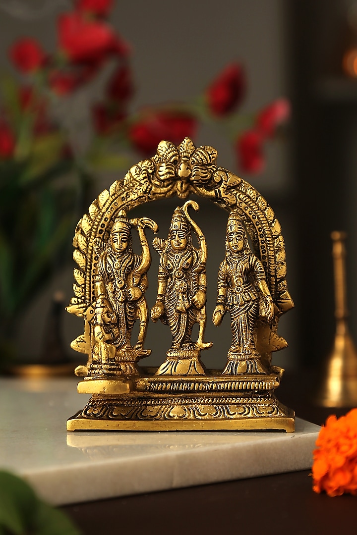 Antique Gold Ram Darbar Idol by Amoliconcepts