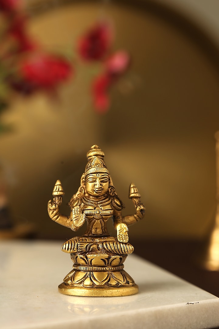 Antique Gold Laxmi Devi Idol by Amoliconcepts at Pernia's Pop Up Shop