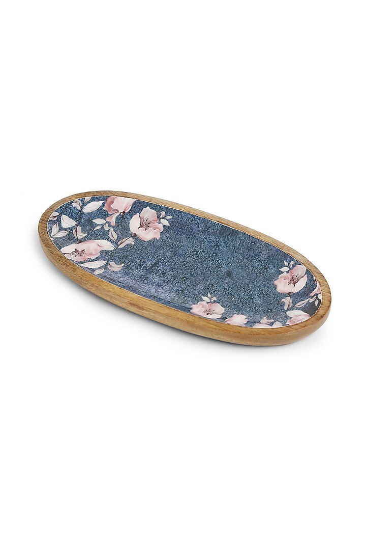Blue Chip & Dip Platter & Bowl In Flower Design by Amoliconcepts at Pernia's Pop Up Shop