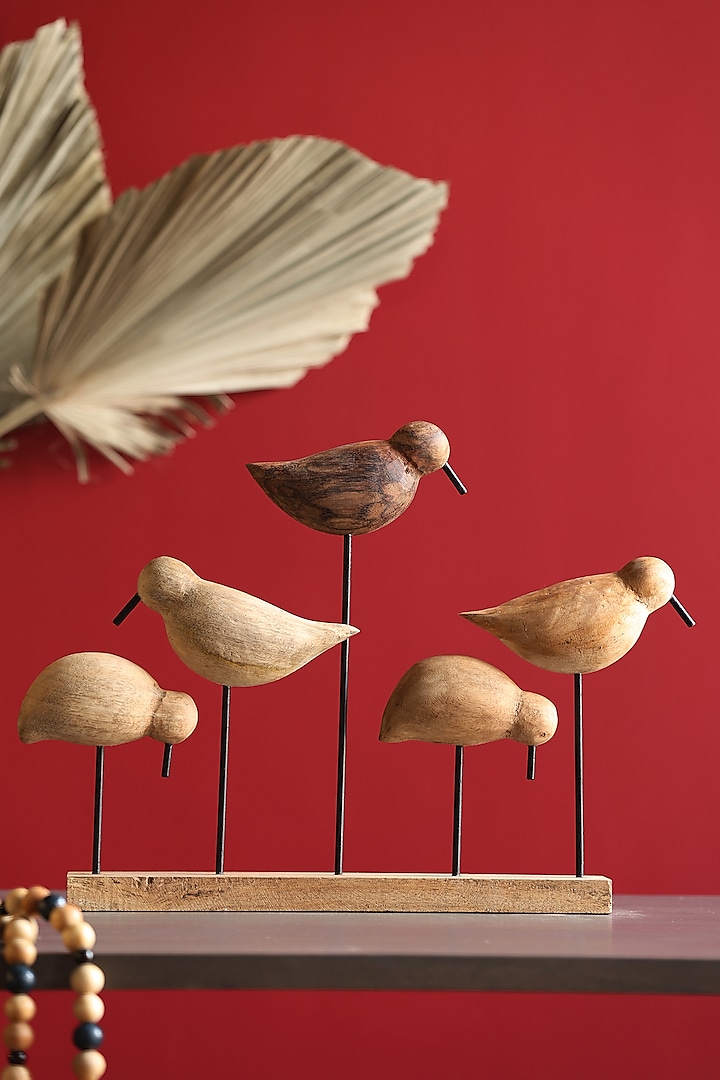 Beige Wood Hand Crafted Showpieces by Amoliconcepts at Pernia's Pop Up Shop