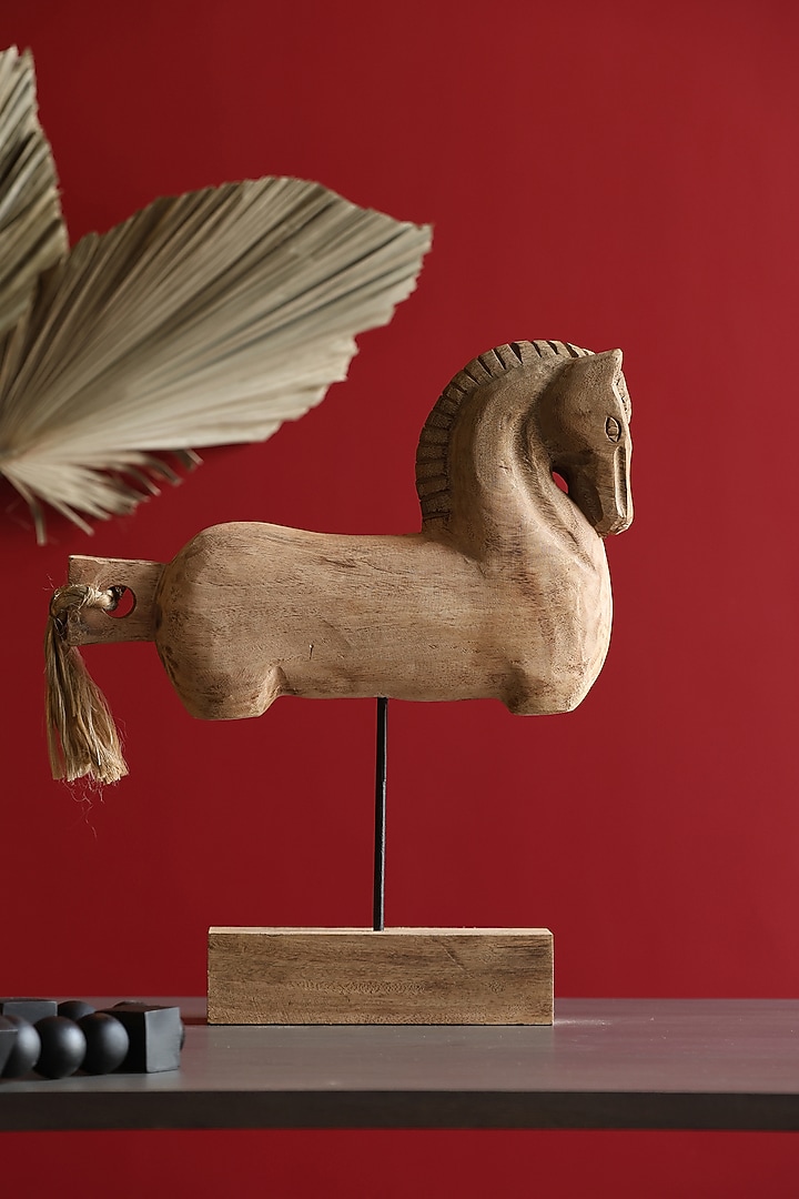 Beige Wood Hand Crafted Showpieces by Amoliconcepts at Pernia's Pop Up Shop