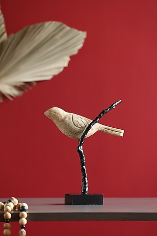 Black and Beige Wood Handcrafted Showpieces by Amoliconcepts