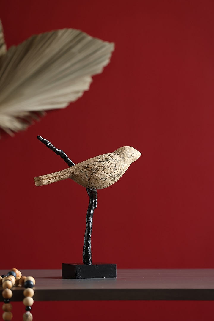 Black and Beige Wood Handcrafted Showpieces by Amoliconcepts at Pernia's Pop Up Shop