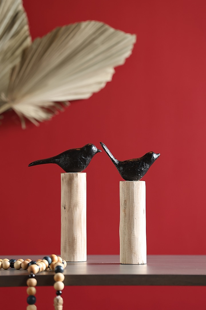 Black and White Wood Handcrafted Showpieces by Amoliconcepts at Pernia's Pop Up Shop