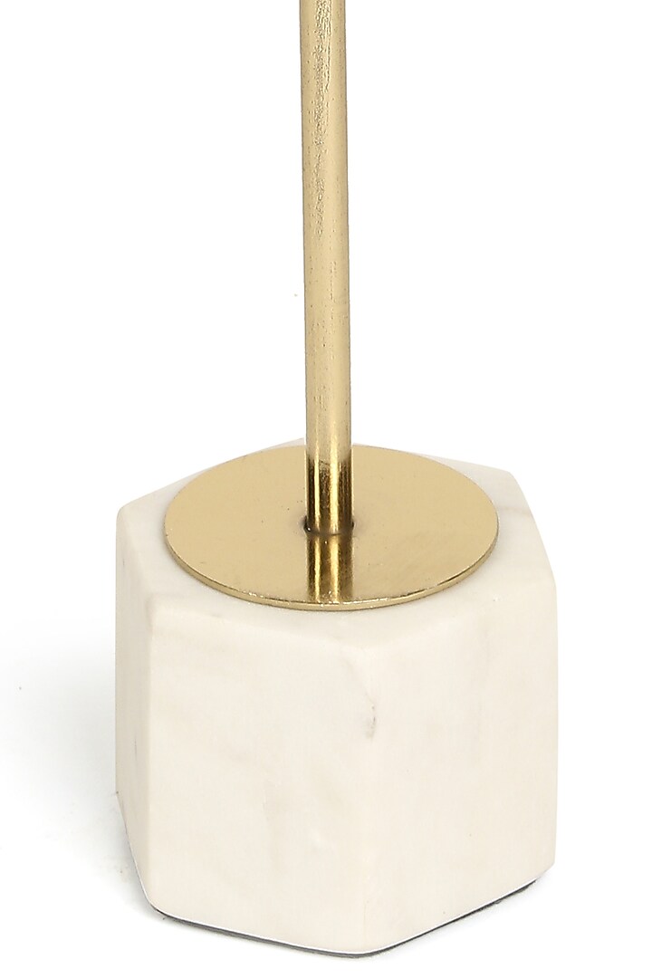 Marble & Gold Tone Taper Candle Holder (Set of 2) by Amoliconcepts at Pernia's Pop Up Shop