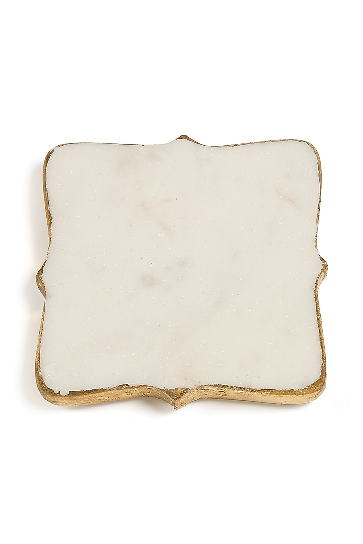 Marble Gold Foiled Edges Coasters (Set of 4) by Amoliconcepts at Pernia's Pop Up Shop