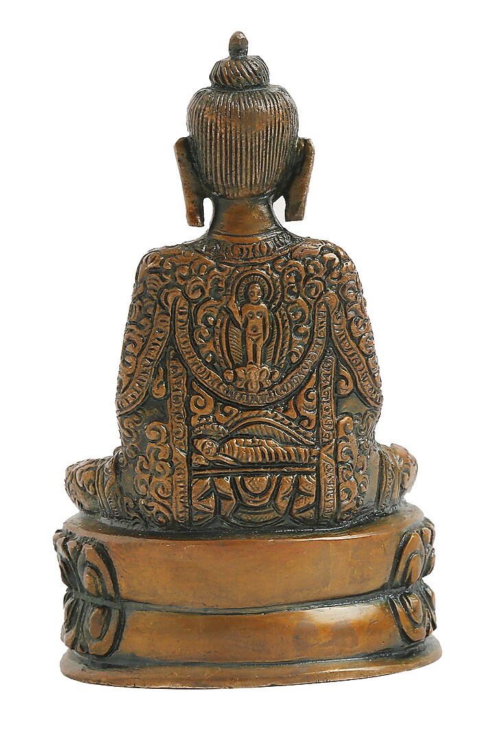 Buddha Statue In Antique Brown Finish by Amoliconcepts at Pernia's Pop Up Shop