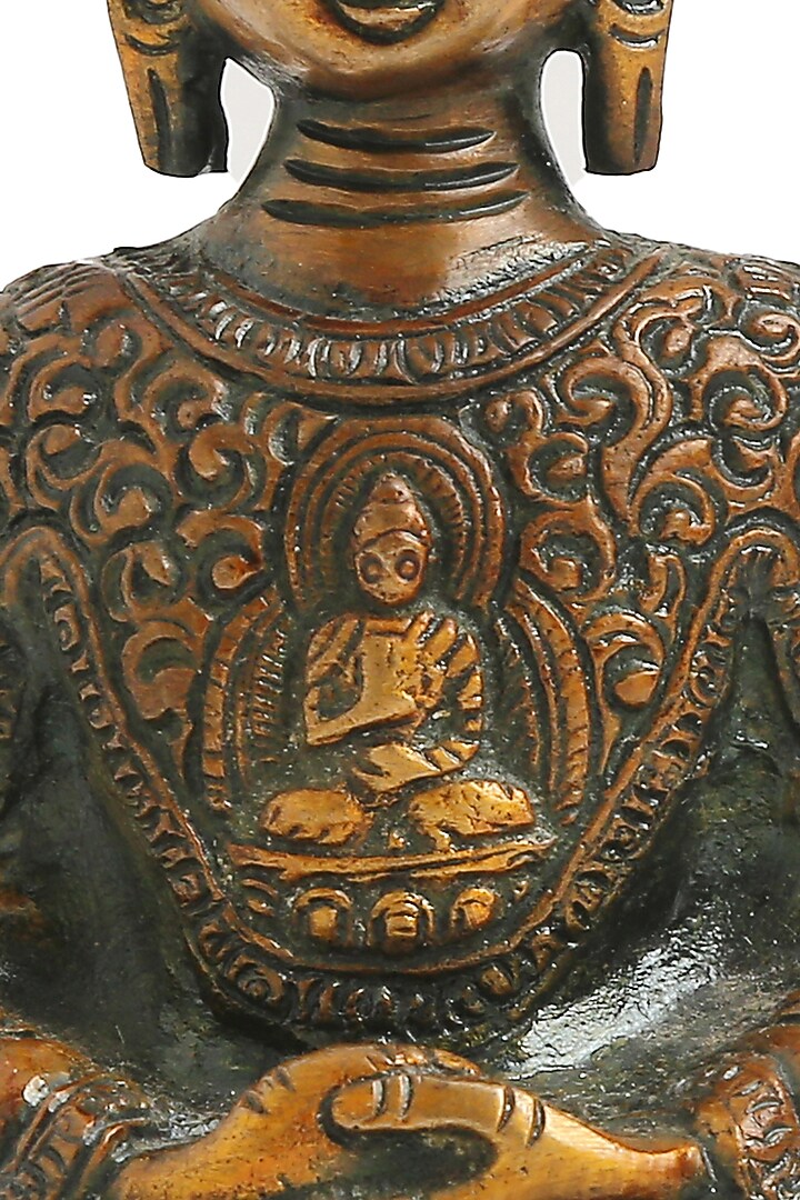 Buddha Statue In Antique Brown Finish by Amoliconcepts at Pernia's Pop Up Shop