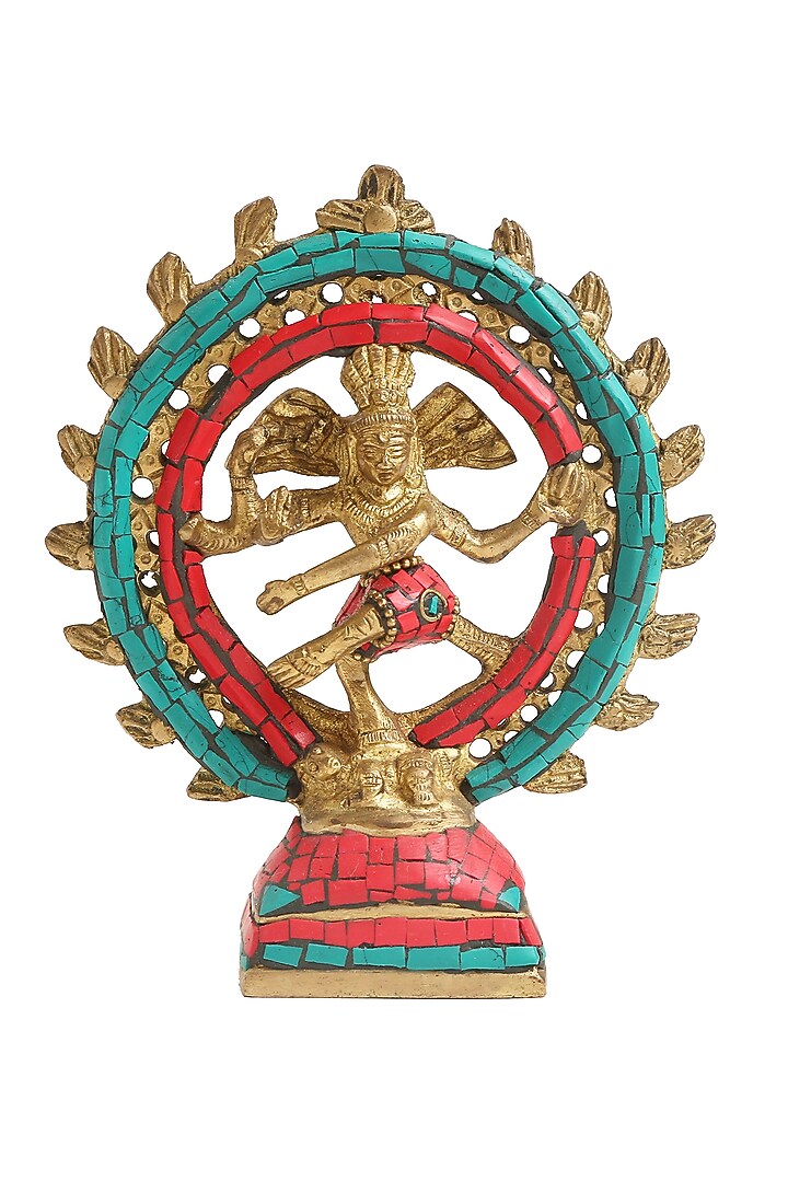 Antique Gold Brass Natraj by Amoliconcepts at Pernia's Pop Up Shop