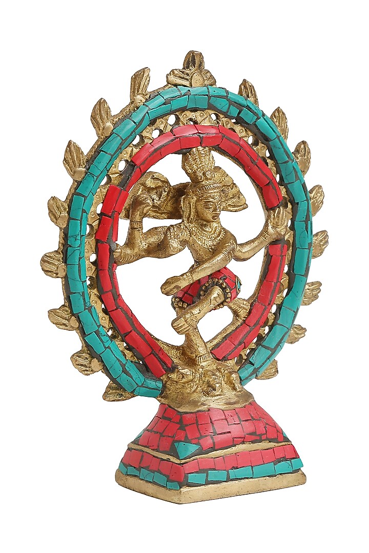 Antique Gold Brass Natraj by Amoliconcepts at Pernia's Pop Up Shop