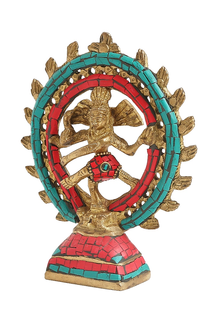 Antique Gold Brass Natraj by Amoliconcepts at Pernia's Pop Up Shop