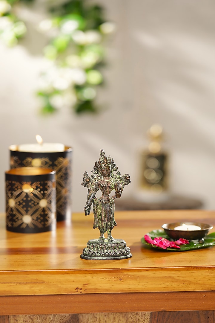 Antique Finish Tara Devi In Brass by Amoliconcepts