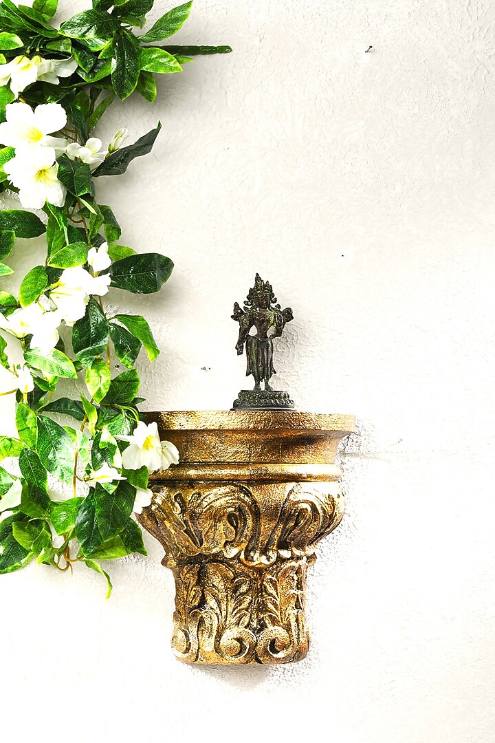 Antique Finish Tara Devi In Brass by Amoliconcepts at Pernia's Pop Up Shop