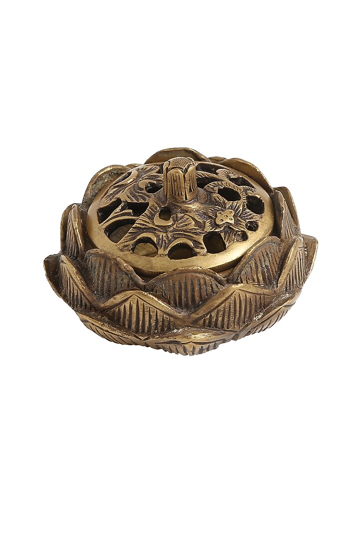 Antique Gold Brass Incense Burner by Amoliconcepts at Pernia's Pop Up Shop
