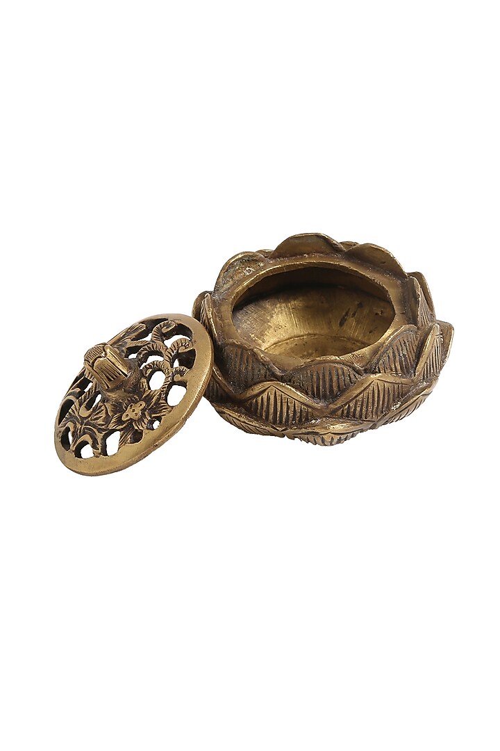 Antique Gold Brass Incense Burner by Amoliconcepts at Pernia's Pop Up Shop