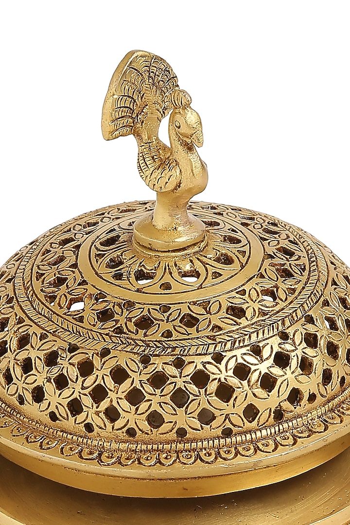 Peacock Brass Incense Burner With Tortoise Base by Amoliconcepts at Pernia's Pop Up Shop